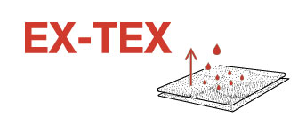 WATERPROOF AND BREATHABLE EX-TEX MEMBRANE