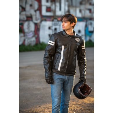 Garibaldi Motorcycle Leather Moka Racer Jacket