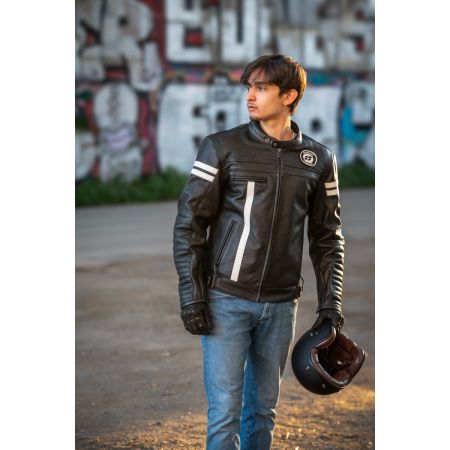 Garibaldi Motorcycle Leather Moka Racer Jacket