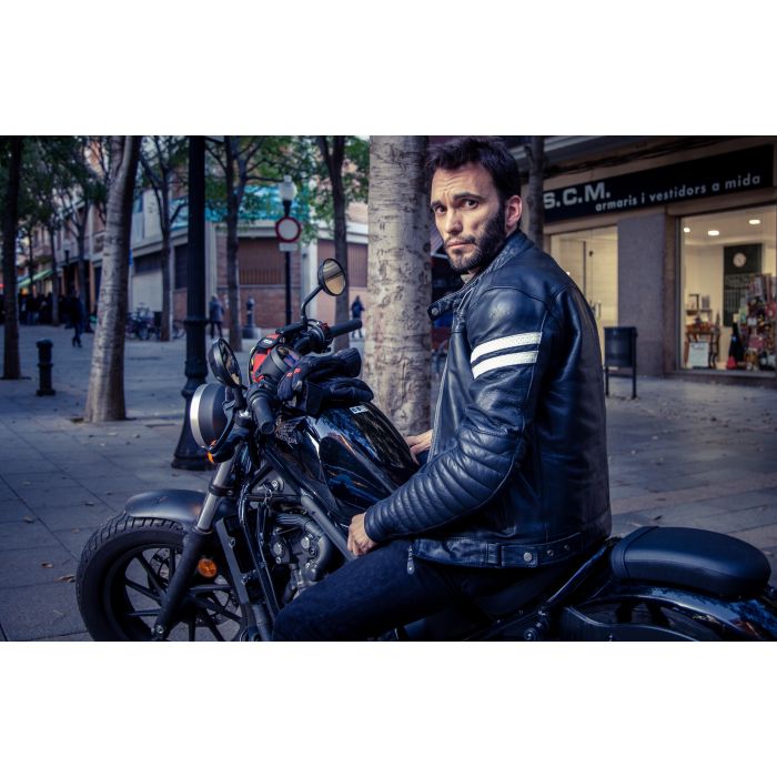 Garibaldi Motorcycle Leather Moka Racer Jacket