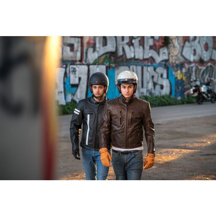 Garibaldi Motorcycle Leather Moka Racer Jacket