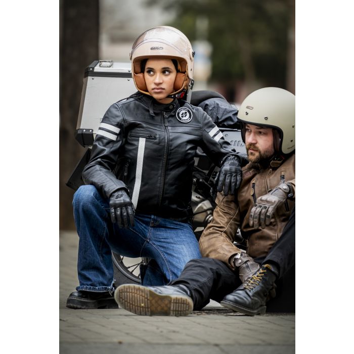 Garibaldi Motorcycle Leather Moka Racer Lady Sas-tec Jacket