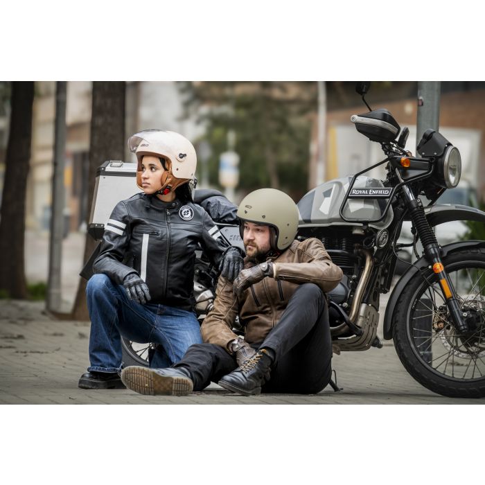 Garibaldi Motorcycle Leather Moka Racer Lady Sas-tec Jacket