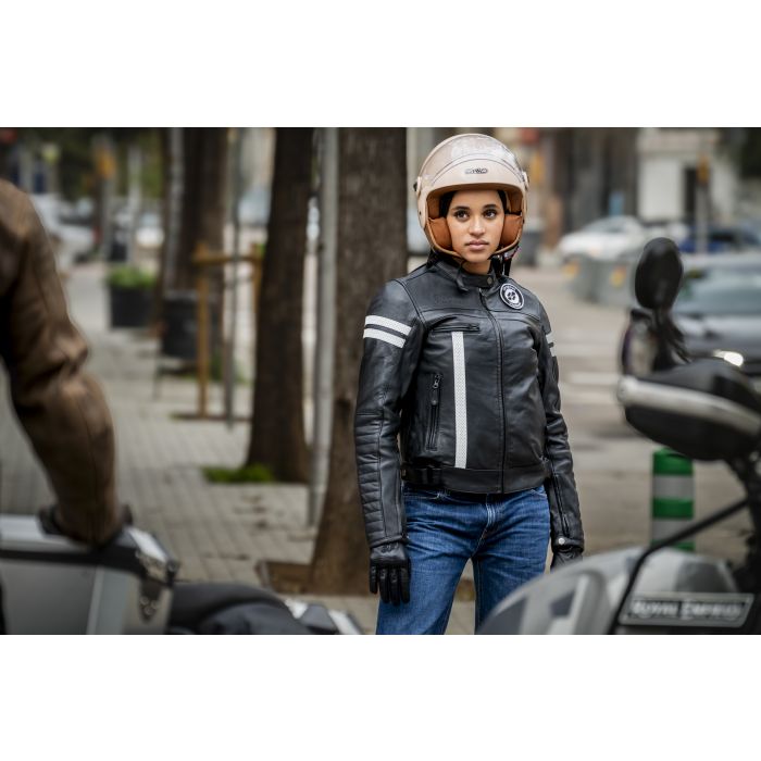 Garibaldi Motorcycle Leather Moka Racer Lady Sas-tec Jacket