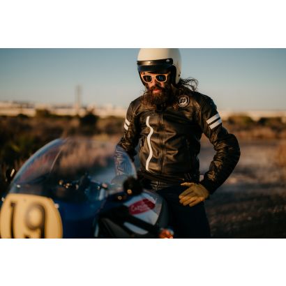 Garibaldi Motorcycle Leather Moka Racer Jacket